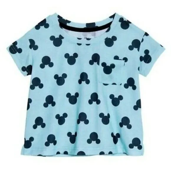 Disney kids 2-piece PJ Shorts Set, Mickey Mouse, Blue - Picture 2 of 3
